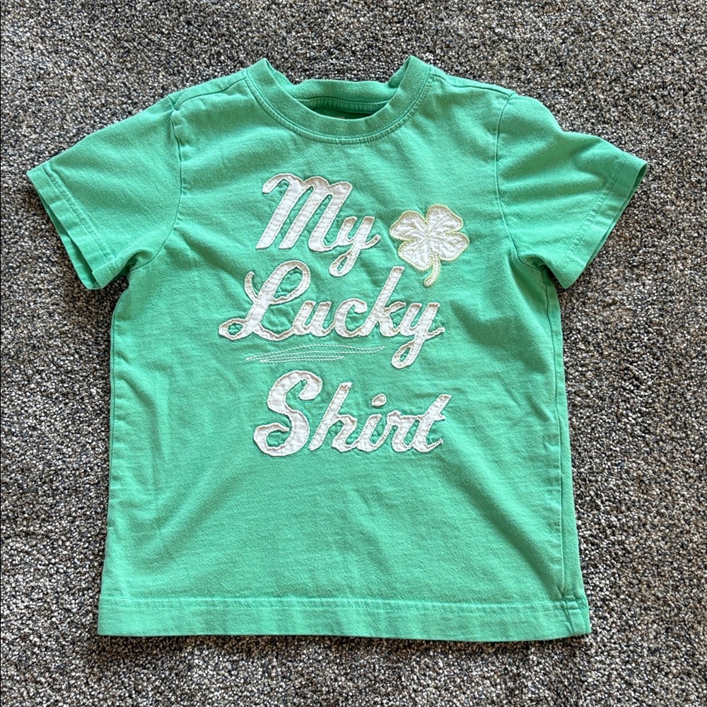 Gymboree Green Clover Short Sleeve Tee Size 5.